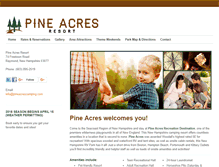 Tablet Screenshot of pineacrescamping.com